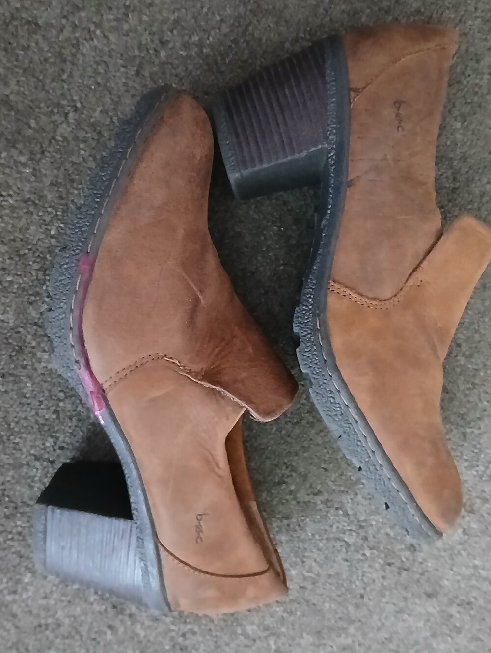 B.O.C Born Concept Brown Suede Block Heel Slip-On Women’s Shoes Size 9.5/41 M/W